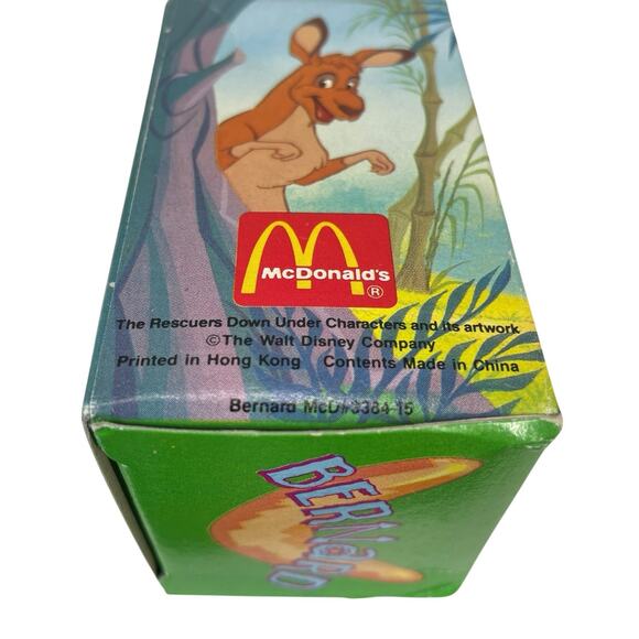 VTG Disney The Rescuers Down Under Bernard Felt Flocked Christmas Ornament w/Box - Picture 12 of 13